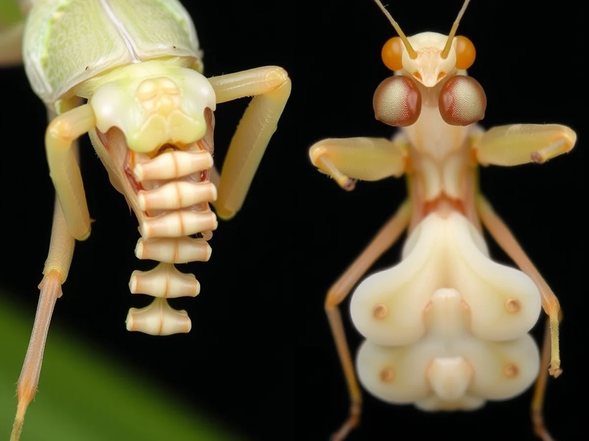 Abdominal Segment Count - orchid mantis male vs female