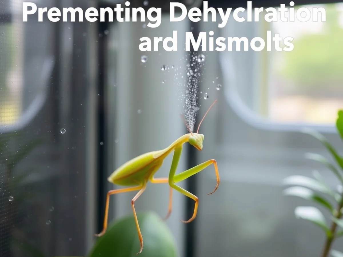 Preventing Dehydration and Mismolts - orchid mantis common problems mismolt dehydration