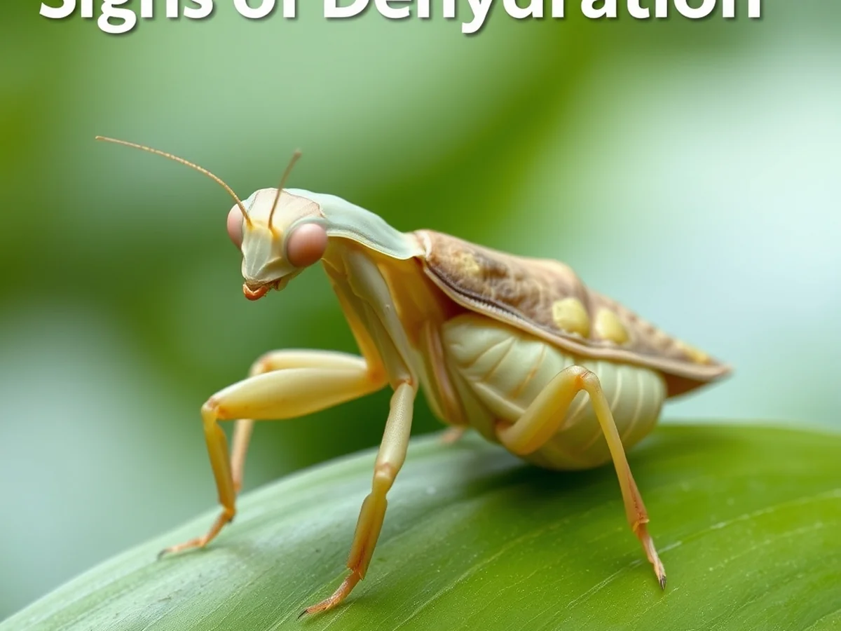 Signs of Dehydration - orchid mantis common problems mismolt dehydration